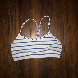 🍋 Striped Lululemon Flow Y Bra 🍋